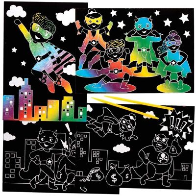Craft Star Hero Kratzbilder - Packung mit 8 Craft Star Hero Kratzbilder - Packung mit 8