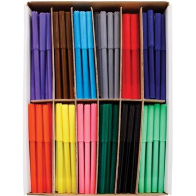 Baker Ross Fine Tip Fibre Pens 144 - Art Supplies Baker Ross Fine Tip Fibre Pens 144 - Art Supplies