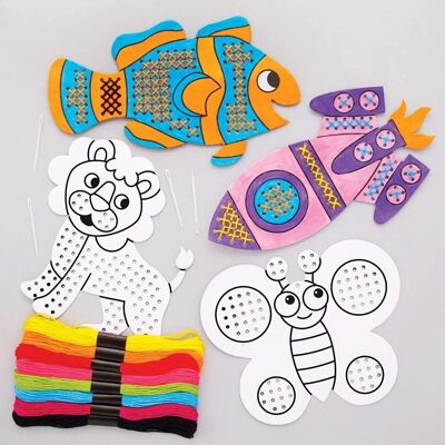 Baker Ross Kit Ricamo a Punto Croce - Confezione da 8 Baker Ross Kit Ricamo a Punto Croce - Confezione da 8