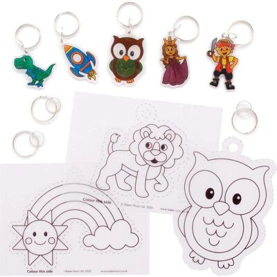 Baker Ross - Pack de 12 porte-clés rétrécissants - Activité créative pour enfants Baker Ross - Pack de 12 porte-clés rétrécissants - Activité créative pour enfants