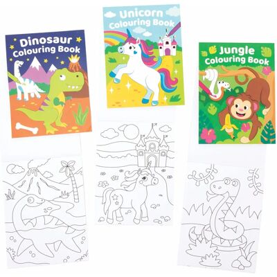 Baker Ross Mini Színező Könyvek - 12 db - Dzsungel, Egyszarvú, Dinoszauruszok, Tengeri élet Baker Ross Mini Színező Könyvek - 12 db - Dzsungel, Egyszarvú, Dinoszauruszok, Tengeri élet