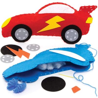 Craft Rennwagen Kissen-Nähsets - Kinder DIY Spaß Craft Rennwagen Kissen-Nähsets - Kinder DIY Spaß
