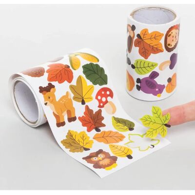 Craft Rouleau d'autocollants d'automne - Pack de 600 Craft Rouleau d'autocollants d'automne - Pack de 600