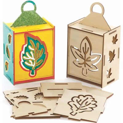 Baker Ross Kits de lanternes en bois d'automne - Kit, Bois, Automne, Enfants Baker Ross Kits de lanternes en bois d'automne - Kit, Bois, Automne, Enfants