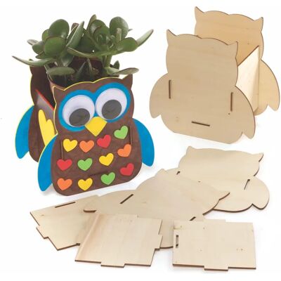 Craft Eulen Holz Blumentopf Set - Indoor Pflanzen DIY Craft Eulen Holz Blumentopf Set - Indoor Pflanzen DIY