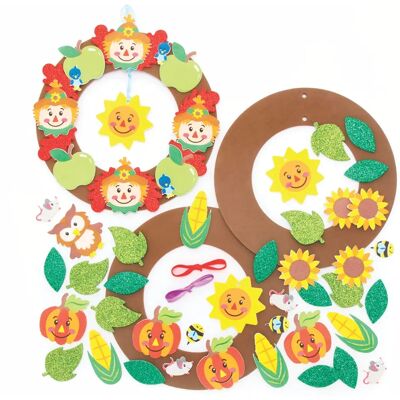 Craft Harvest Festival Wreath Kits - Set of 3 Craft Harvest Festival Wreath Kits - Set of 3