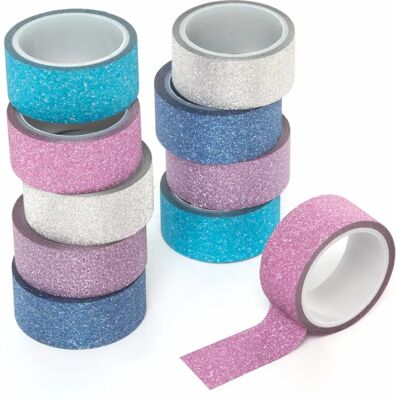 Craft Winter Glitter Washi Tape - Pack of 10 Craft Winter Glitter Washi Tape - Pack of 10