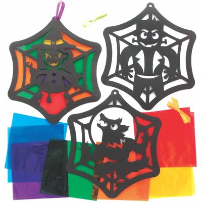 Baker Ross Halloween stained glass kit - 6 designs Baker Ross Halloween stained glass kit - 6 designs