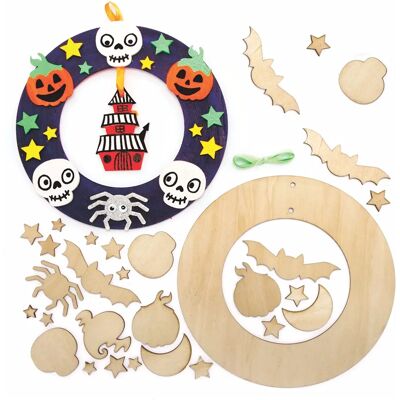 Baker Ross Halloween Houten Kranssets (2 stuks) Baker Ross Halloween Houten Kranssets (2 stuks)