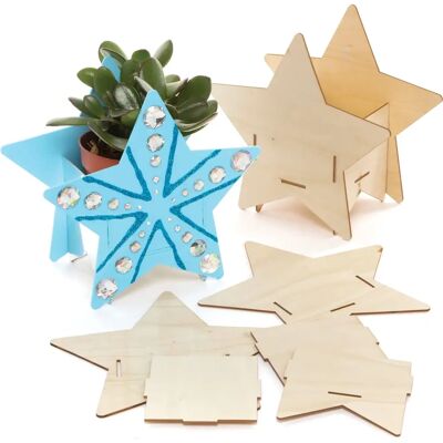Kit di vasi da fiori in legno Craft Star - Per bambini Kit di vasi da fiori in legno Craft Star - Per bambini