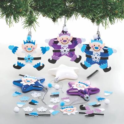 Kits de boules d’étoiles Lutin d’hiver Baker Ross - Pack de 6 Kits de boules d’étoiles Lutin d’hiver Baker Ross - Pack de 6