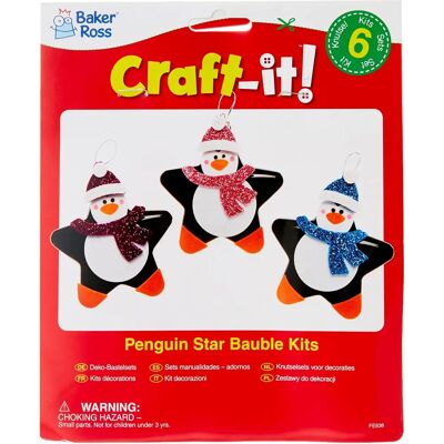 Baker Ross Pinguin Sternkugel Bastelset - Weihnachtsdeko Baker Ross Pinguin Sternkugel Bastelset - Weihnachtsdeko