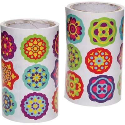 Pack de rouleaux d'autocollants Rangoli - 600 pièces Pack de rouleaux d'autocollants Rangoli - 600 pièces