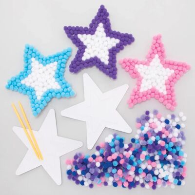 Craft Star Pom Pom Art Kits - Décorations de Noël Craft Star Pom Pom Art Kits - Décorations de Noël