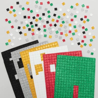 Baker Ross Weihnachtsglitter Mosaik-Aufkleber - 1950 Stück Baker Ross Weihnachtsglitter Mosaik-Aufkleber - 1950 Stück