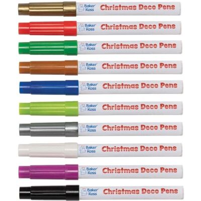 Stylos décoratifs multi-usages de Noël Baker Ross - 10 pcs Stylos décoratifs multi-usages de Noël Baker Ross - 10 pcs