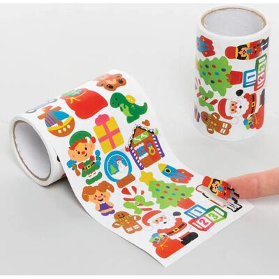 Baker Ross Rouleaux d'autocollants de l'atelier du Père Noël - 600 stickers Baker Ross Rouleaux d'autocollants de l'atelier du Père Noël - 600 stickers