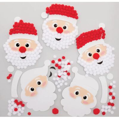Kit d'art du Père Noël en pompons de Baker Ross - Noël Kit d'art du Père Noël en pompons de Baker Ross - Noël