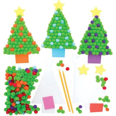 Baker Ross Karácsonyfa Pom Pom Művészeti Készlet - Ünnepi kézműves Baker Ross Karácsonyfa Pom Pom Művészeti Készlet - Ünnepi kézműves