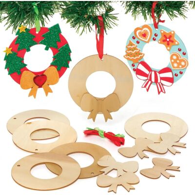 Couronnes en bois mini Baker Ross - Kit d'artisanat Couronnes en bois mini Baker Ross - Kit d'artisanat
