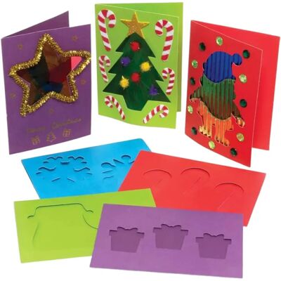 Baker Ross Weihnachts-Grußkarten - Packung mit 15 Baker Ross Weihnachts-Grußkarten - Packung mit 15