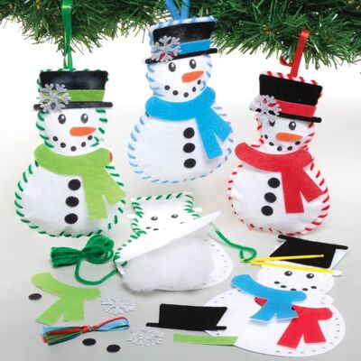 Kit di cucito pupazzo di neve Baker Ross - Attività natalizia Kit di cucito pupazzo di neve Baker Ross - Attività natalizia