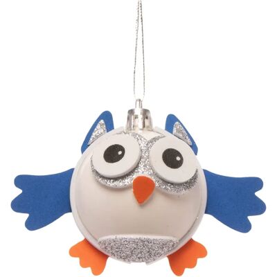 Kit de boules hibou enneigé Baker Ross - Noël - 6 pièces Kit de boules hibou enneigé Baker Ross - Noël - 6 pièces