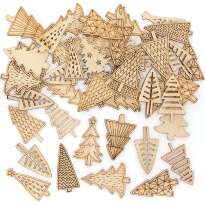 Baker Ross Kerstboom Houtvormen - 72 stuks Veelkleurig Baker Ross Kerstboom Houtvormen - 72 stuks Veelkleurig