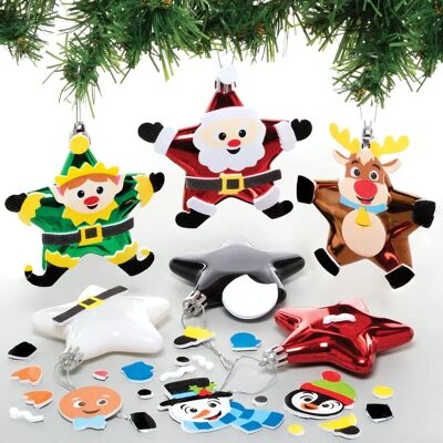 Baker Ross FE985 Weihnachtsstern-Kugelset - Packung 6 Baker Ross FE985 Weihnachtsstern-Kugelset - Packung 6