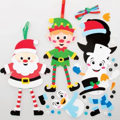 Kit de décoration de Noël à longues jambes - Pack de 5 Kit de décoration de Noël à longues jambes - Pack de 5