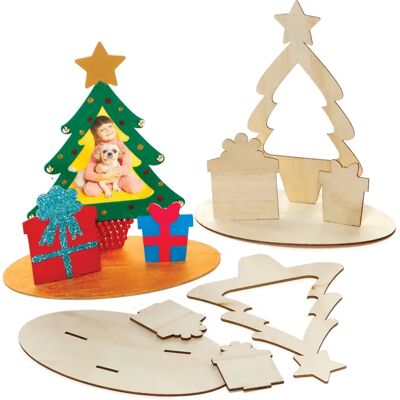 Kit de Cadres Photo en Bois de Noël - Artisanat de Noël Kit de Cadres Photo en Bois de Noël - Artisanat de Noël
