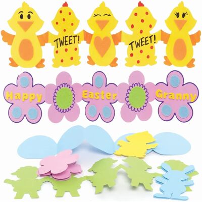 Cartes accordéon de Pâques Baker Ross - Pack de 10 Cartes accordéon de Pâques Baker Ross - Pack de 10