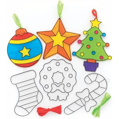 Attrape-soleil de Noël en acrylique blanc - Pack de 10 Attrape-soleil de Noël en acrylique blanc - Pack de 10