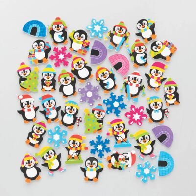 Autocollants de pingouin en mousse - 200 pièces Autocollants de pingouin en mousse - 200 pièces