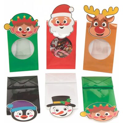 Marca Sacchetti Regalo di Natale - Confezione da 10 Marca Sacchetti Regalo di Natale - Confezione da 10