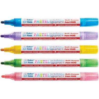 Pastel Glitter Multi-Purpose Paint Pens - Paint, Draw, Glitter Pastel Glitter Multi-Purpose Paint Pens - Paint, Draw, Glitter