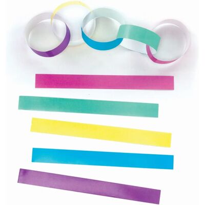 Chaines en papier pastel Baker Ross - 500 pièces - Publicité Chaines en papier pastel Baker Ross - 500 pièces - Publicité