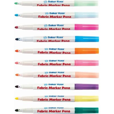 Penna per tessuto pastello Baker Ross - Set da 10 - Tipo di tessuto Penna per tessuto pastello Baker Ross - Set da 10 - Tipo di tessuto
