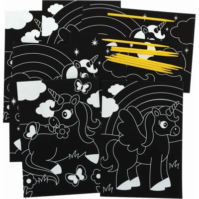Images à gratter aux Licornes - Pack de 8 Images à gratter aux Licornes - Pack de 8