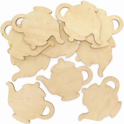 Sous-verres en bois de théière Craft - Pack de 10 Sous-verres en bois de théière Craft - Pack de 10