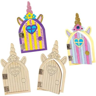 Houten feeën deuren - Set van 4 Houten feeën deuren - Set van 4
