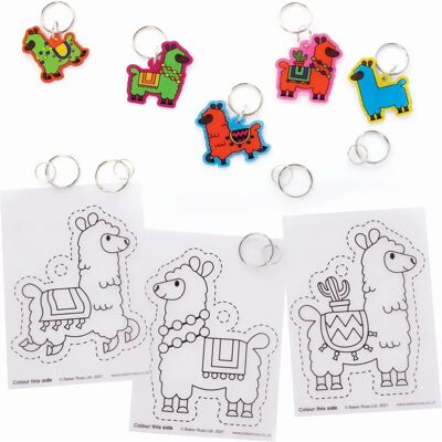 Craft Lama Super Rétrécissante Porte-clés - Lot de 10 Craft Lama Super Rétrécissante Porte-clés - Lot de 10
