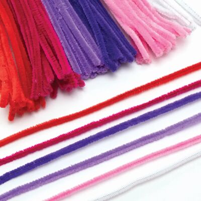 Baker Ross Nettoyants à Tube Rouge, Rose et Violet - Fournitures d'Artisanat Baker Ross Nettoyants à Tube Rouge, Rose et Violet - Fournitures d'Artisanat