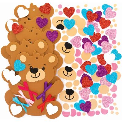 Liefdesbeer Hart Decoratie Kits - Set van 5 Liefdesbeer Hart Decoratie Kits - Set van 5