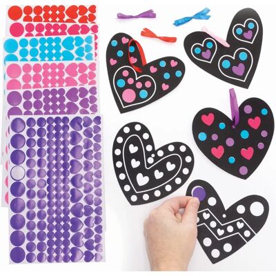Baker Ross Szív Dotty Matrica Művészeti Dekorációk - Valentin-nap Baker Ross Szív Dotty Matrica Művészeti Dekorációk - Valentin-nap