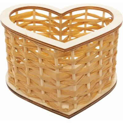 Kit de tissage panier cœur en bois Baker Ross - Cadeau de Saint-Valentin Kit de tissage panier cœur en bois Baker Ross - Cadeau de Saint-Valentin