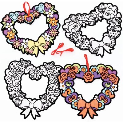Couronne de cœur à colorier - Couronne Couronne de cœur à colorier - Couronne