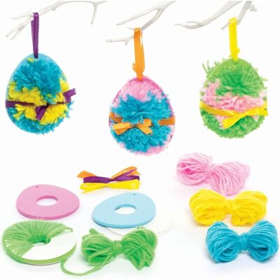 Kits de pompons d’œufs de Pâques - Kit d'artisanat Kits de pompons d’œufs de Pâques - Kit d'artisanat