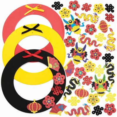 Craft Kits de Couronnes - Nouvel An Chinois - Pack de 3 Craft Kits de Couronnes - Nouvel An Chinois - Pack de 3