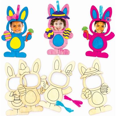 Craft Osterhase Holz-Fotorahmen - Packung mit 10 Craft Osterhase Holz-Fotorahmen - Packung mit 10